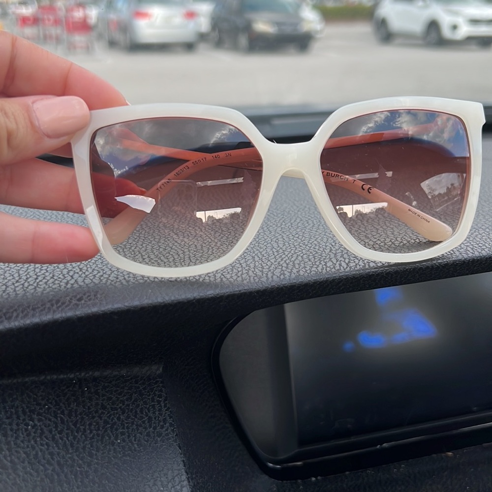 White Tory Burch Sunglasses